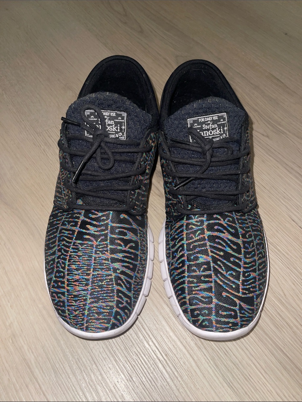 Nike Stefan Janoski Black Multicolor Knit Sneakers